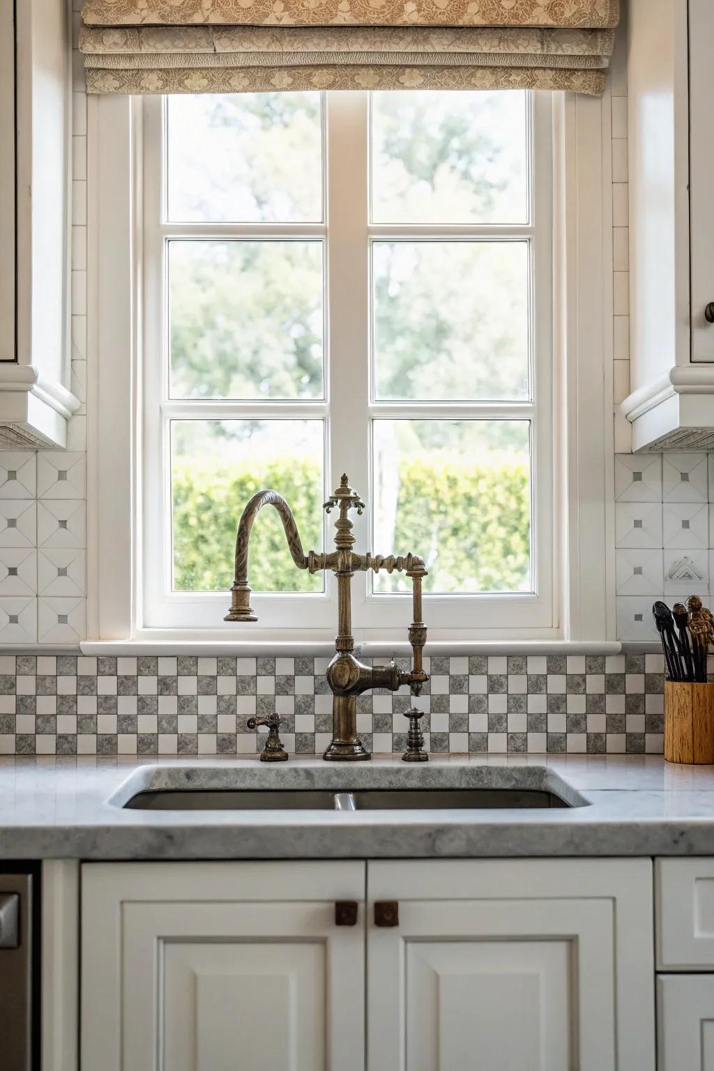 A retro fixture adds focus and appeal.