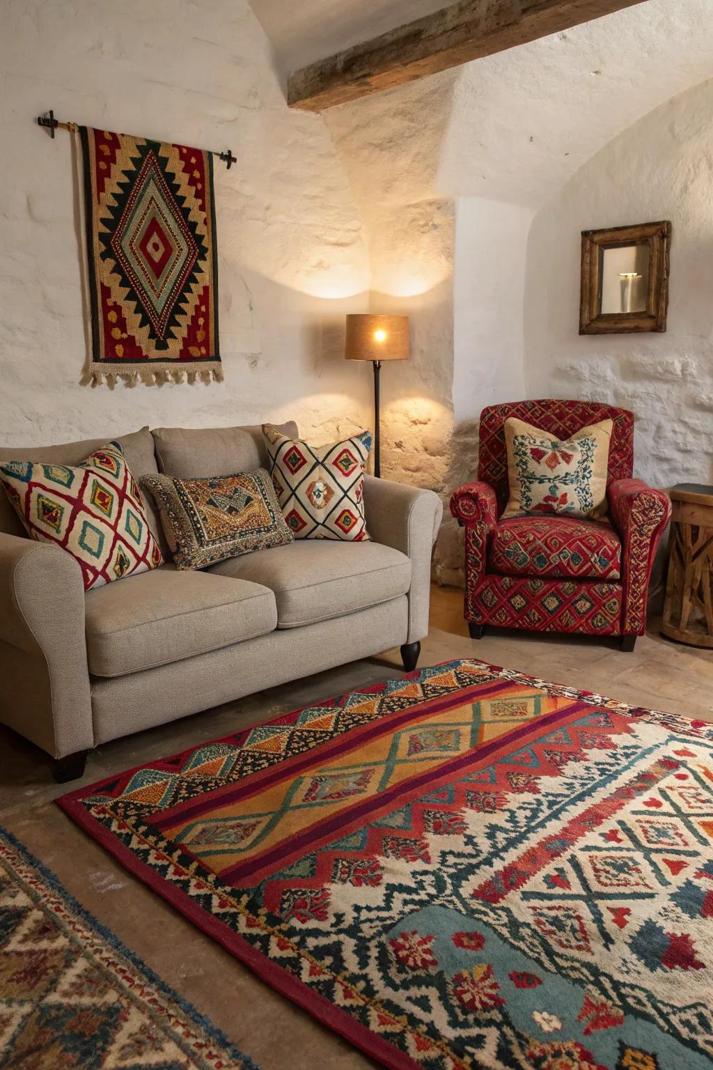 Vibrant designs inject vitality and flair.