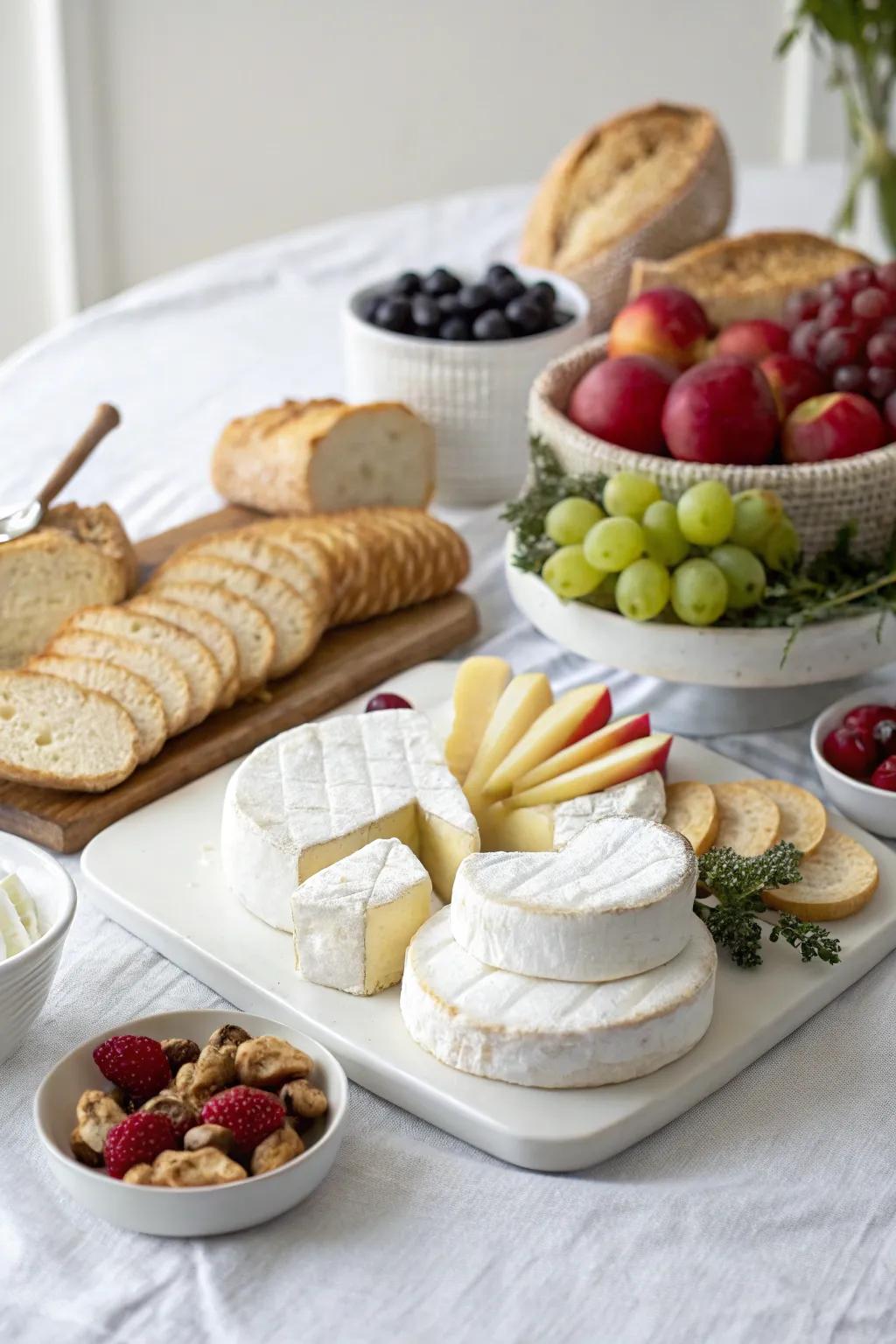 A monochromatic food showcase that’s both chic and theme-appropriate.