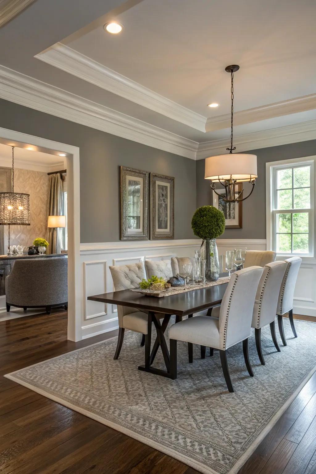 Elegant grays offer a versatile and chic look.