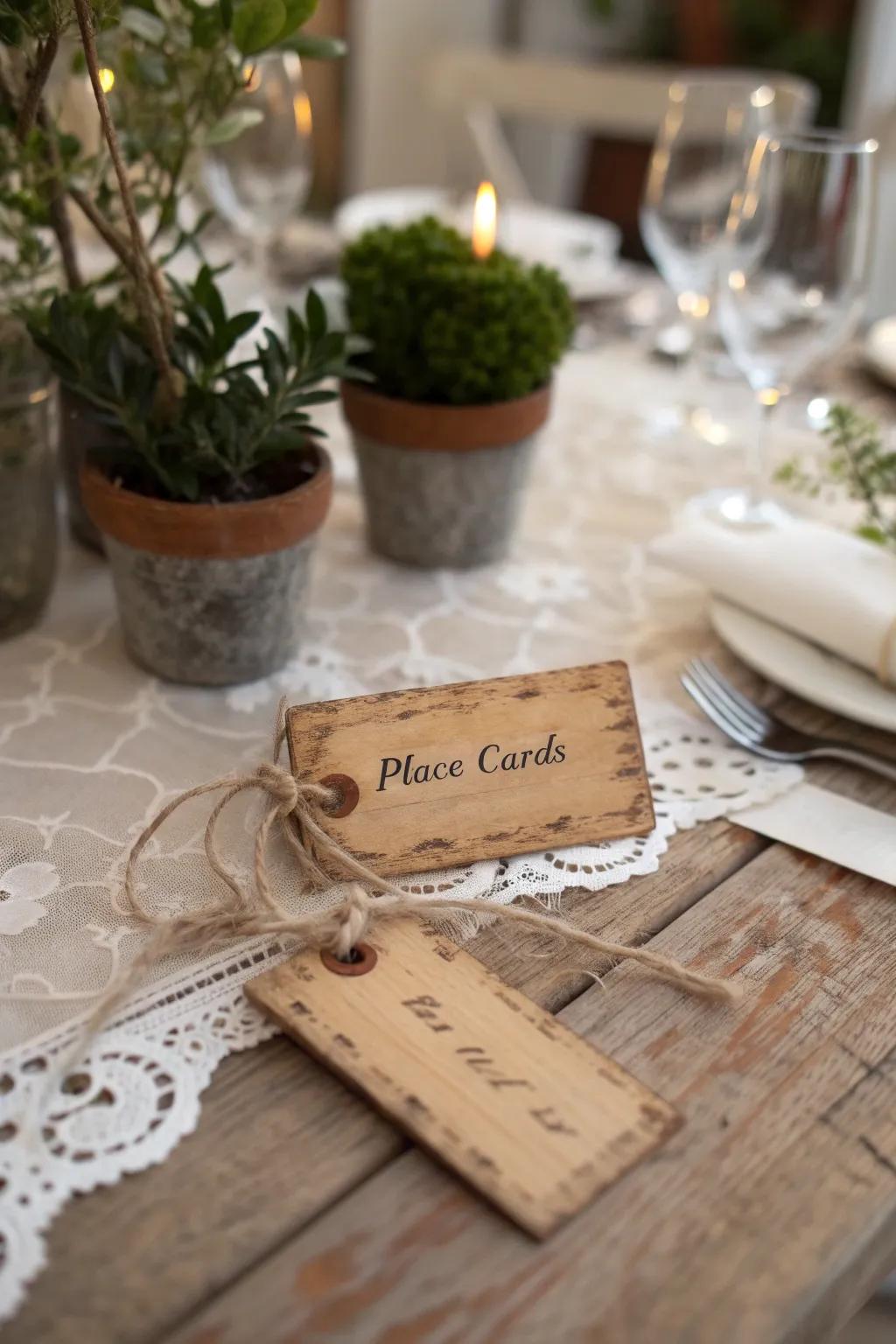 Classic card stock adds a nostalgic charm to your table.