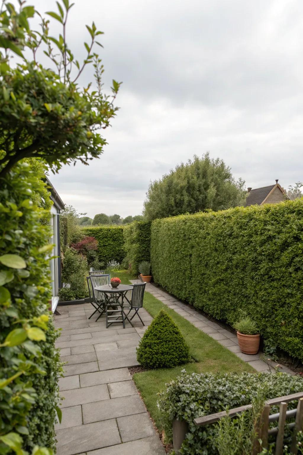 Natural borders give your yard structure and greenery.
