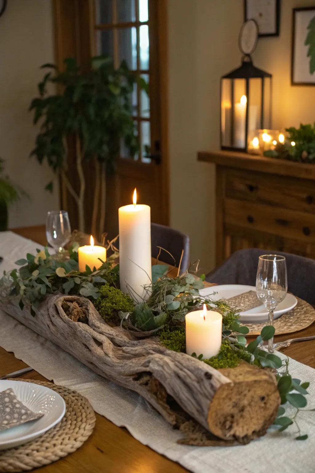 Fashion a captivating table setting utilizing a shorewood centerpiece.
