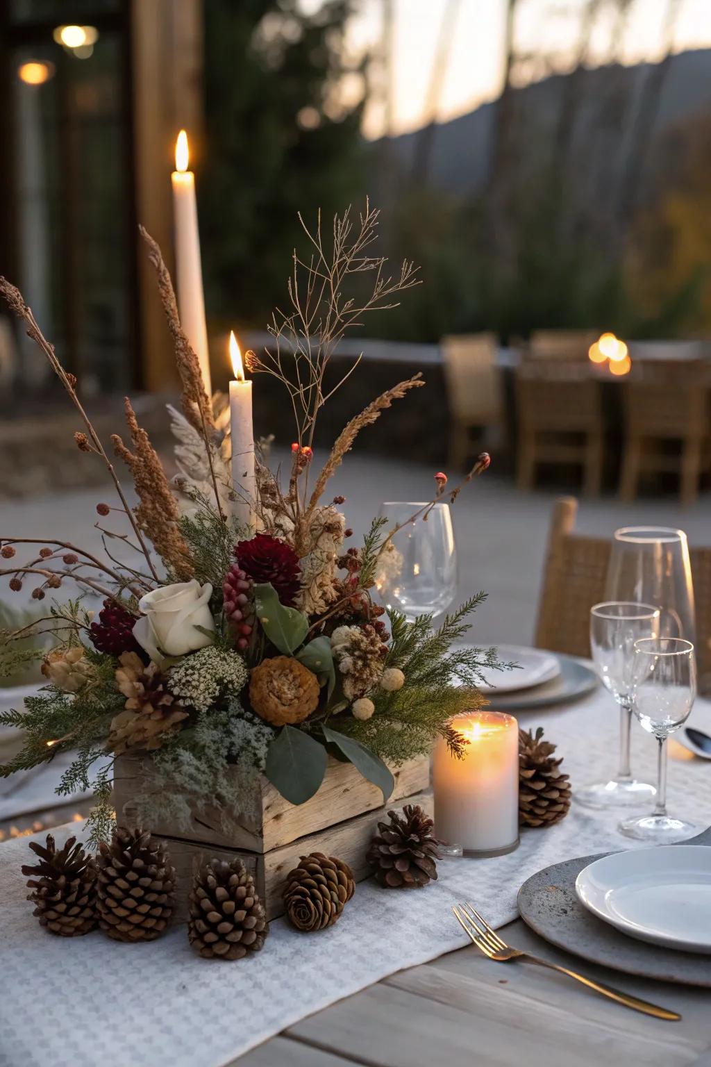 Nature's splendor captured inside a stunning centerpiece.