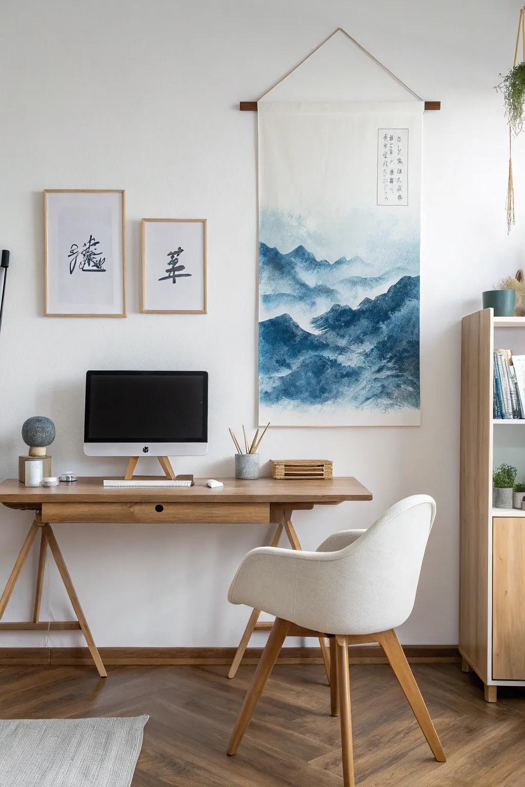 Single-shade lettering is both striking and soothing.