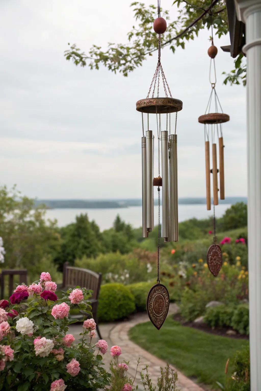 Whimsical harmonic chimes add a musical touch.