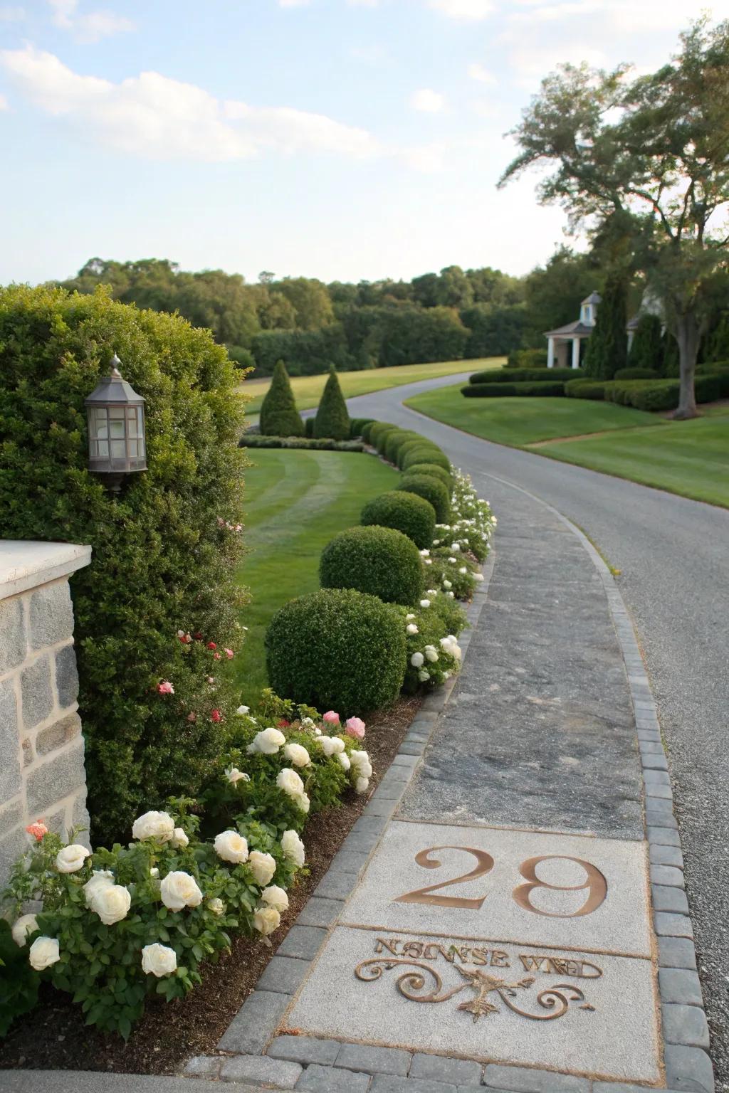 Unified signage incorporates a personal and functional attribute.