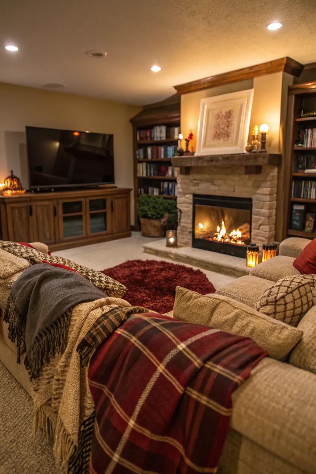 Cozy textures: The comforting warmth of textiles.