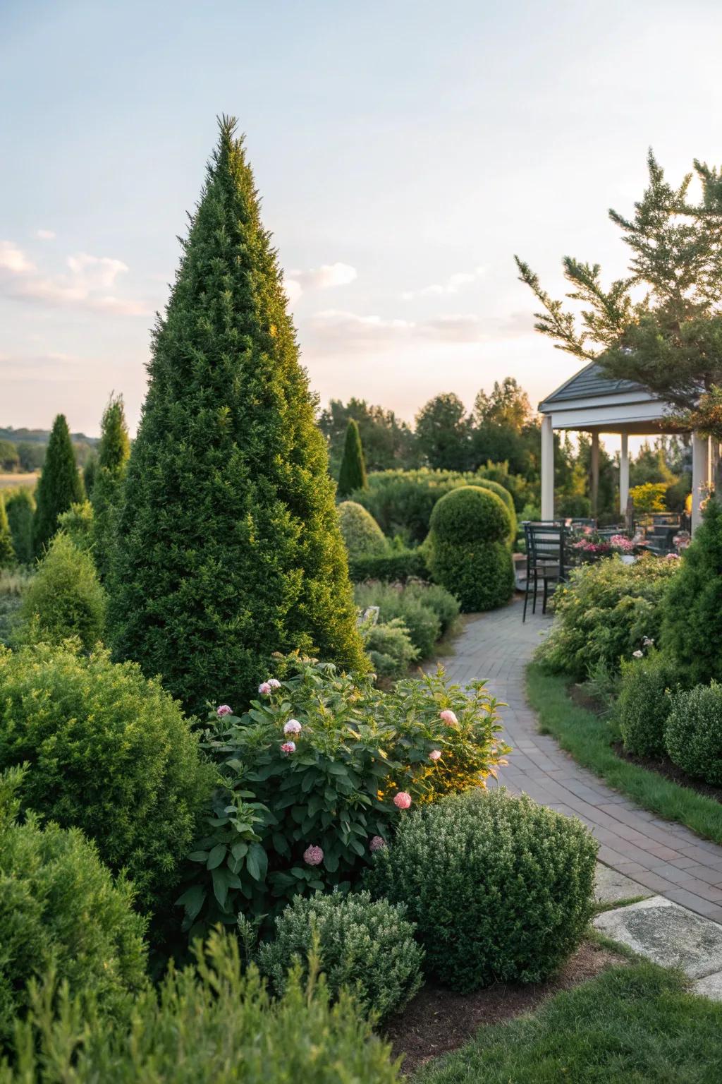 A garden enriched with the scent of evergreen garland flower.