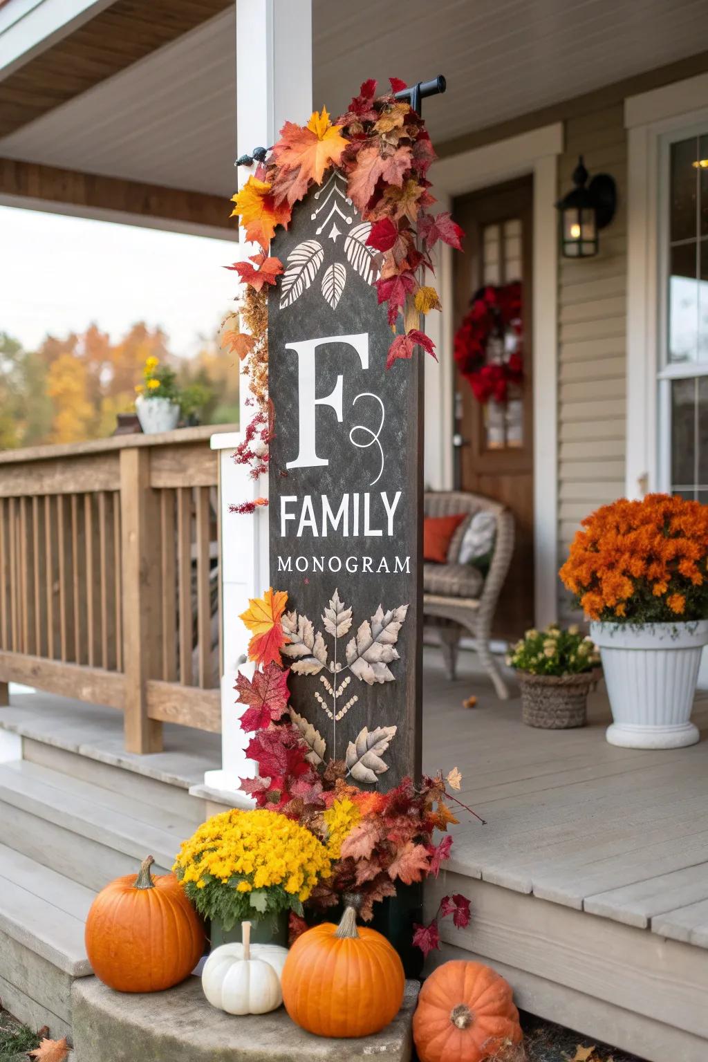 Celebrate your family with a personalized initialed marker.