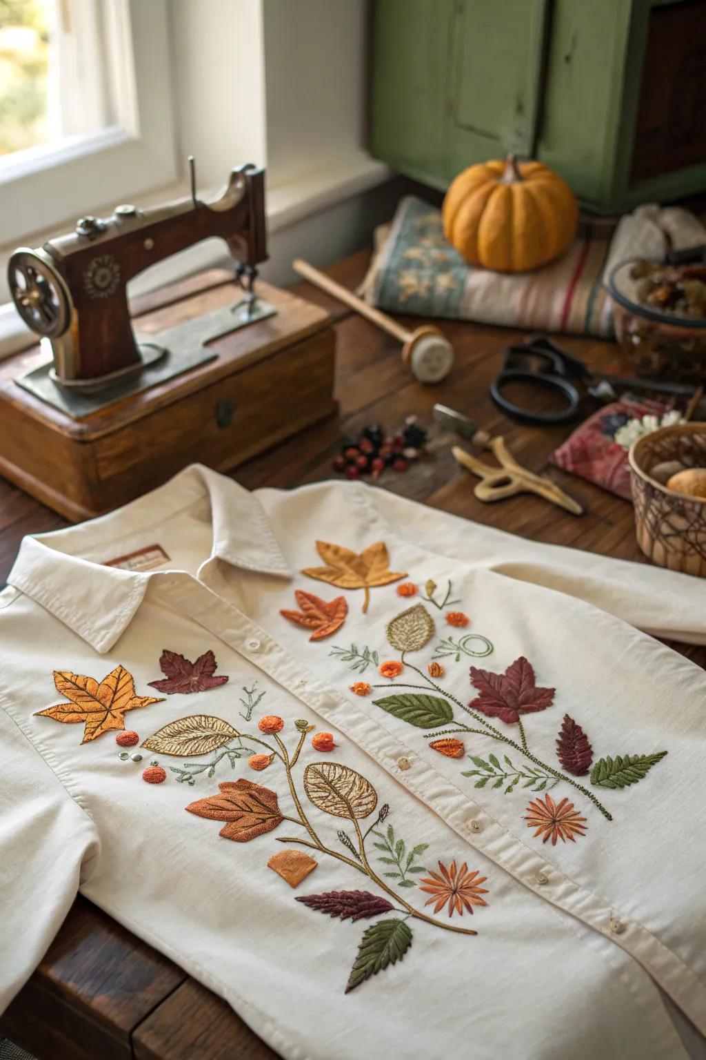 Elegant embroidery adds sophistication to fall fashion.