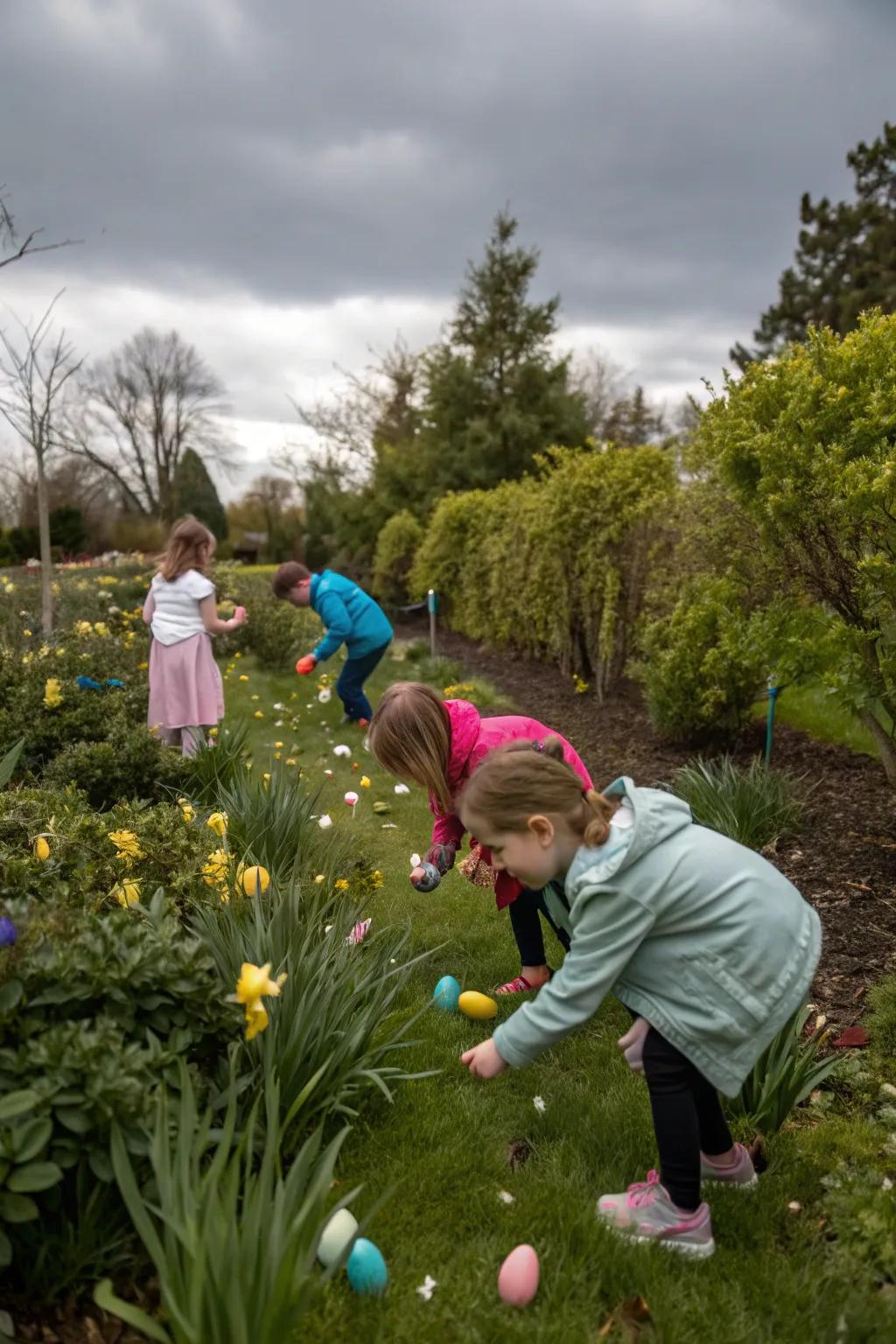 An egg pursuit delivers an engaging and interactive activity for festivity attendees.