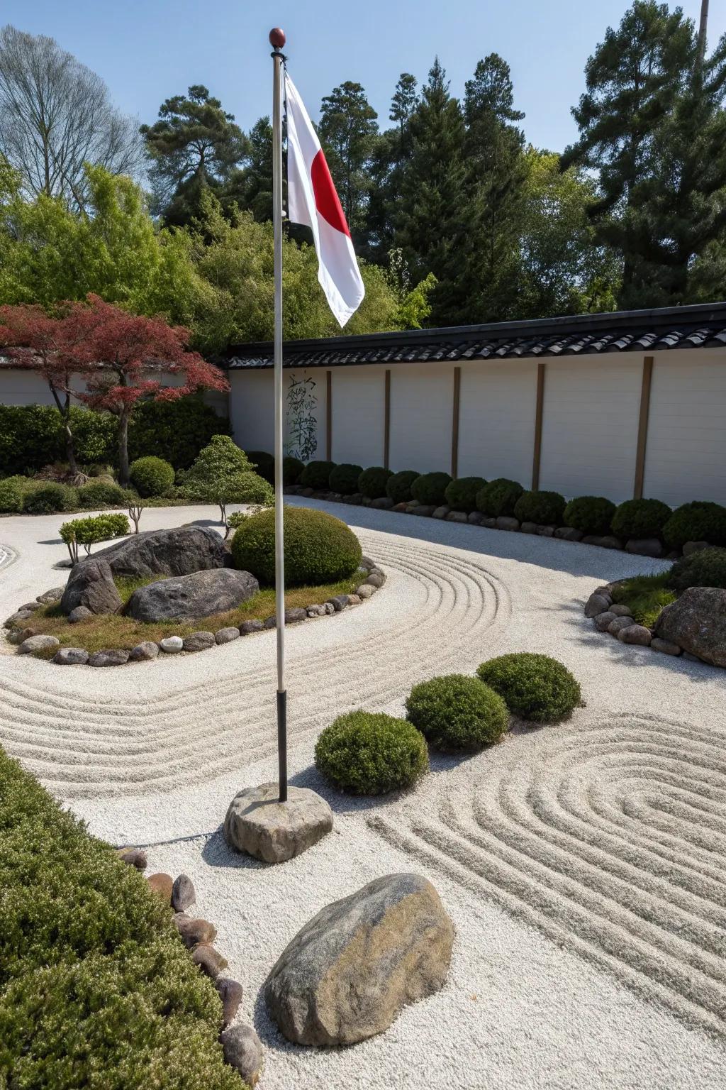 Zen gardens provide a peaceful and thoughtful space.