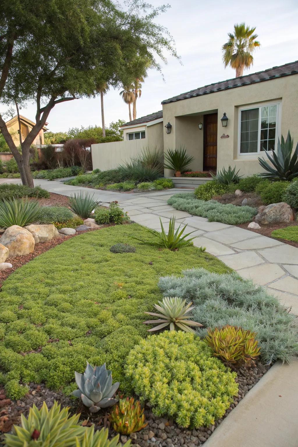 Water-wise ground cover offering a rich, low-water choice to grass.