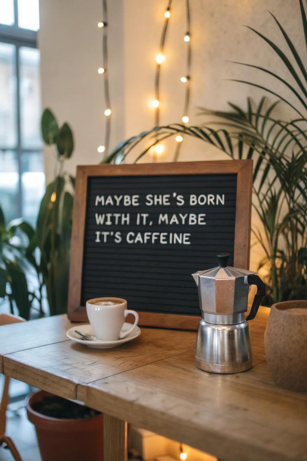 Celebrate your love for caffeine with style.