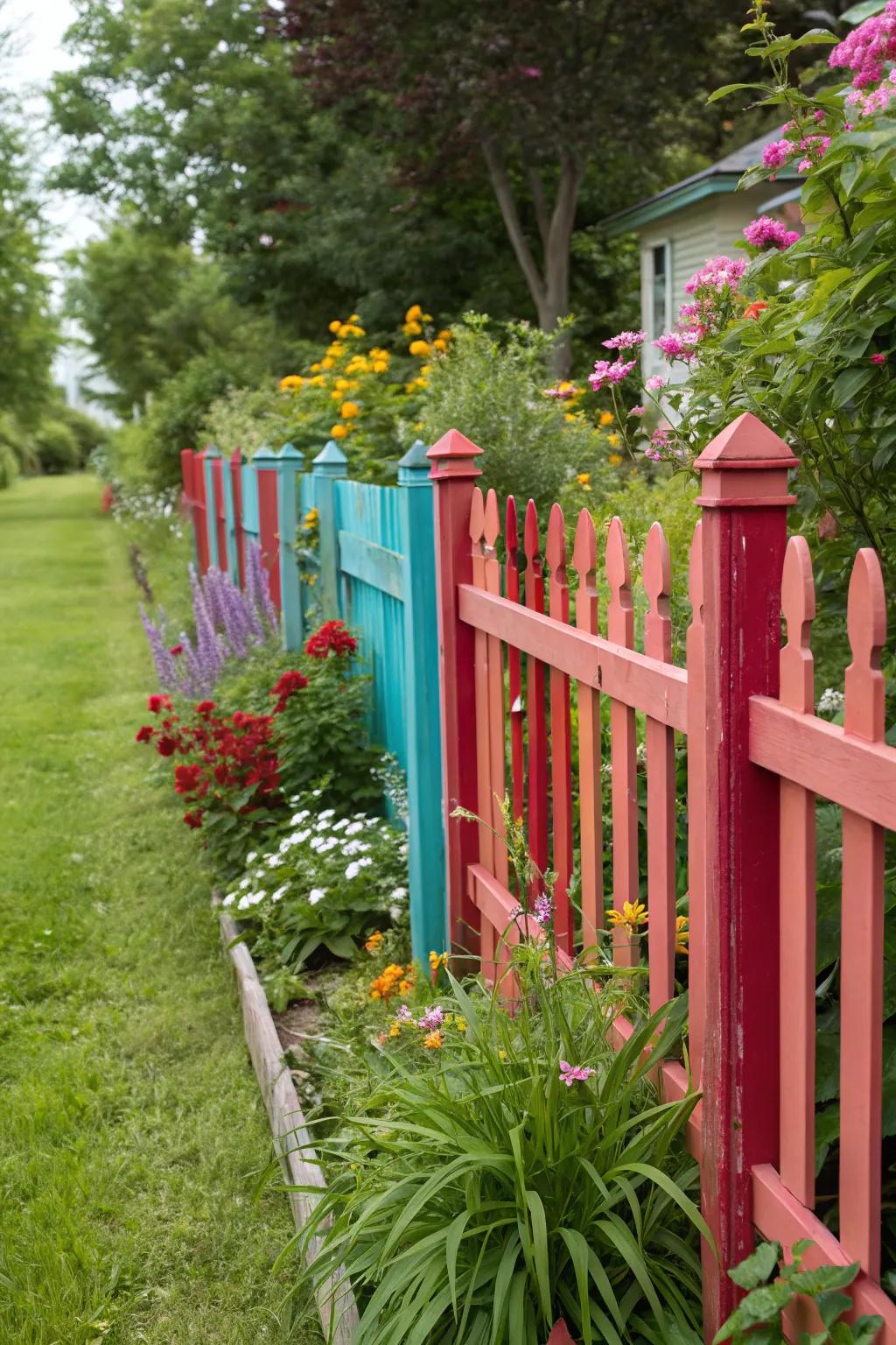 Painted fence can redefine your garden’s look.
