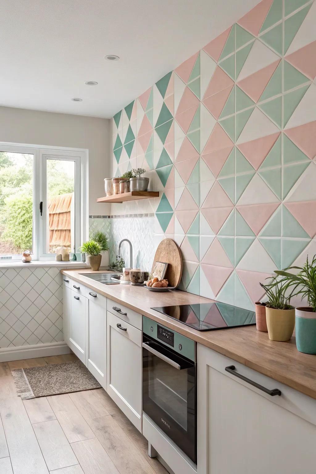 Charm your area through a modern checkerboard pattern.