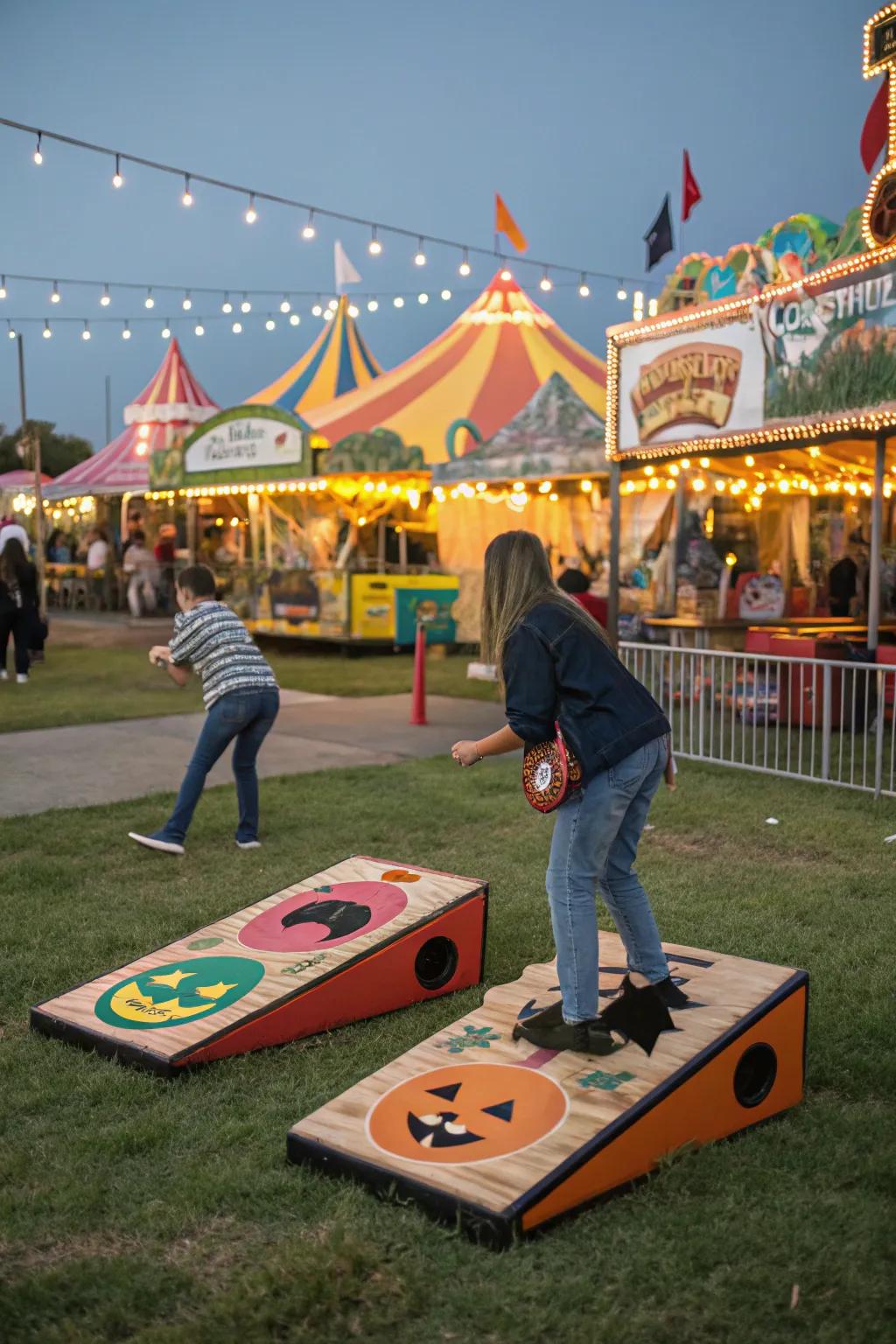 Test your precision at the toss game.