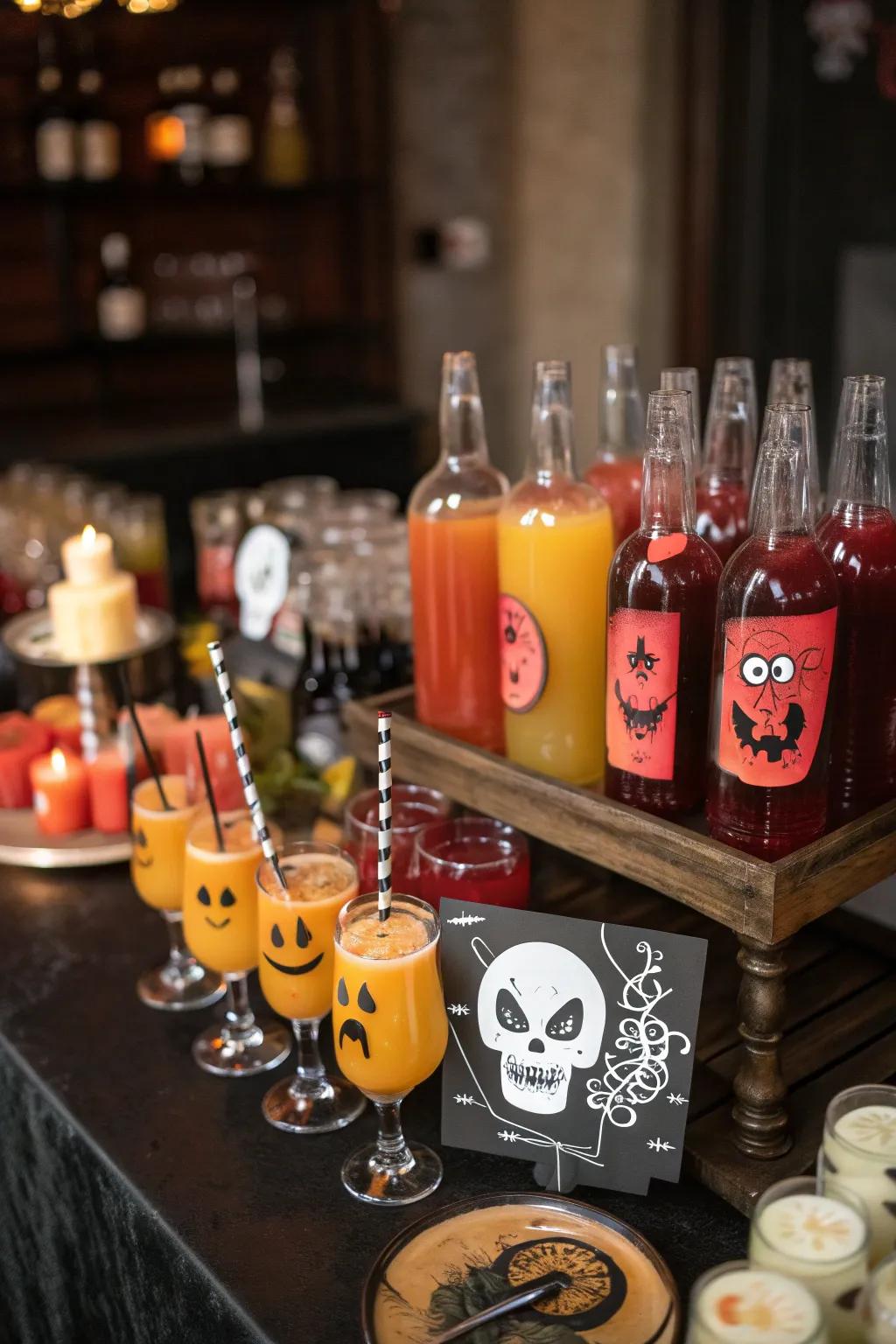 Sustain the spirits through a themed refreshment station.
