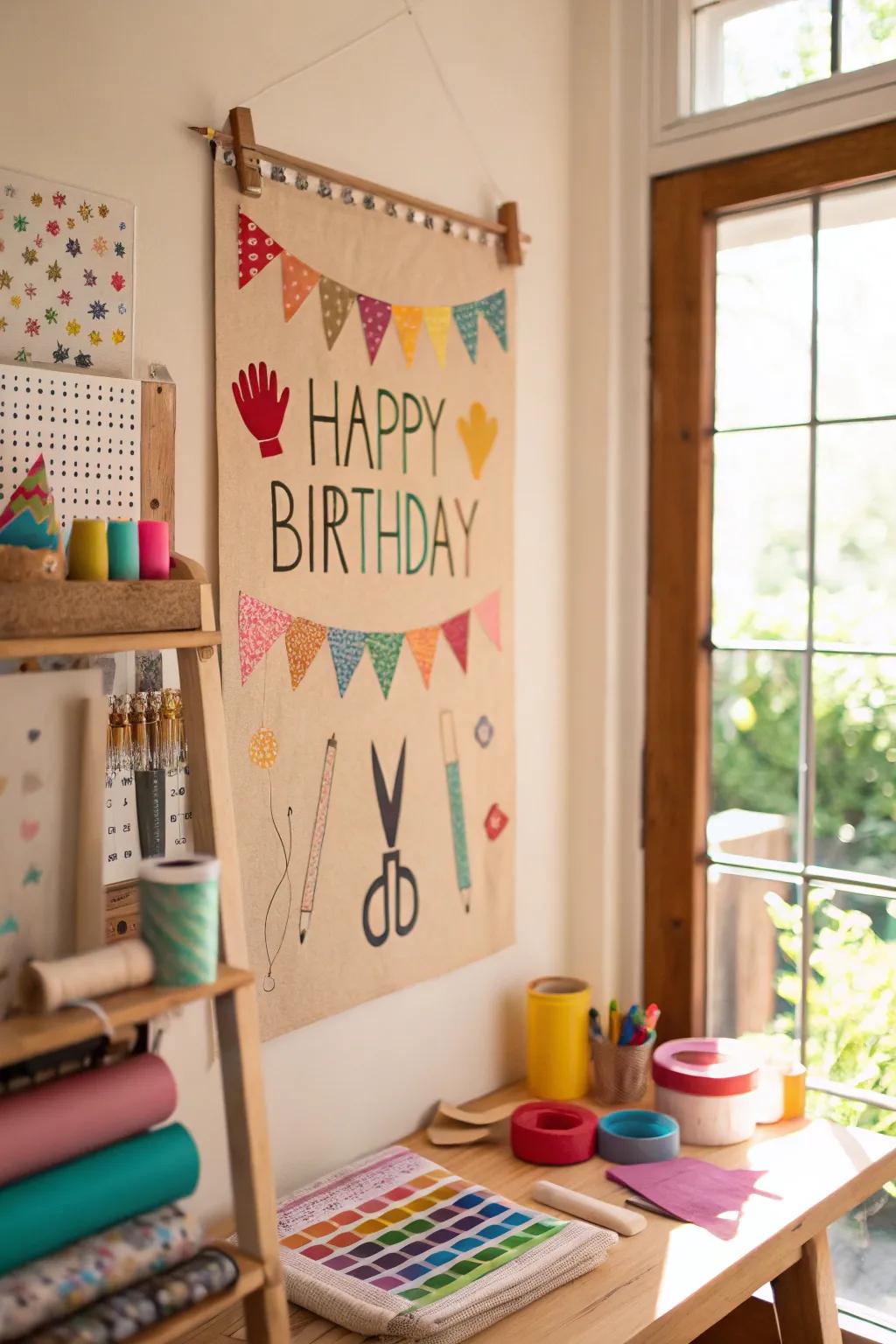 Handmade creative aspects add a personal touch to birthday announcements.