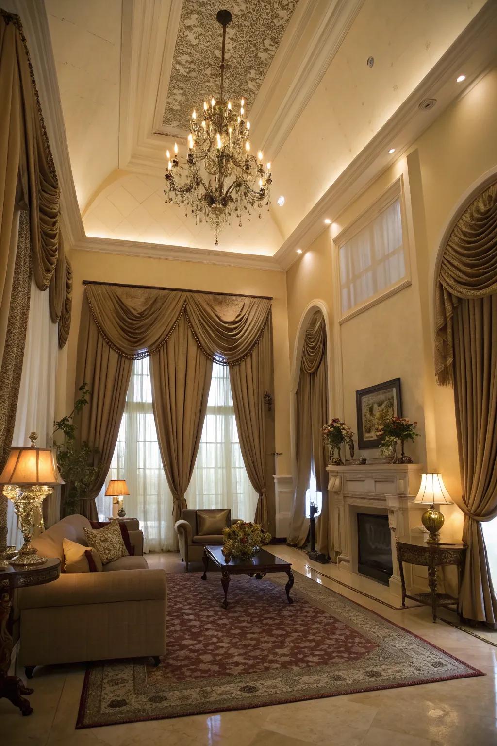 Dressings can emphasize the structural beauty of your living space.