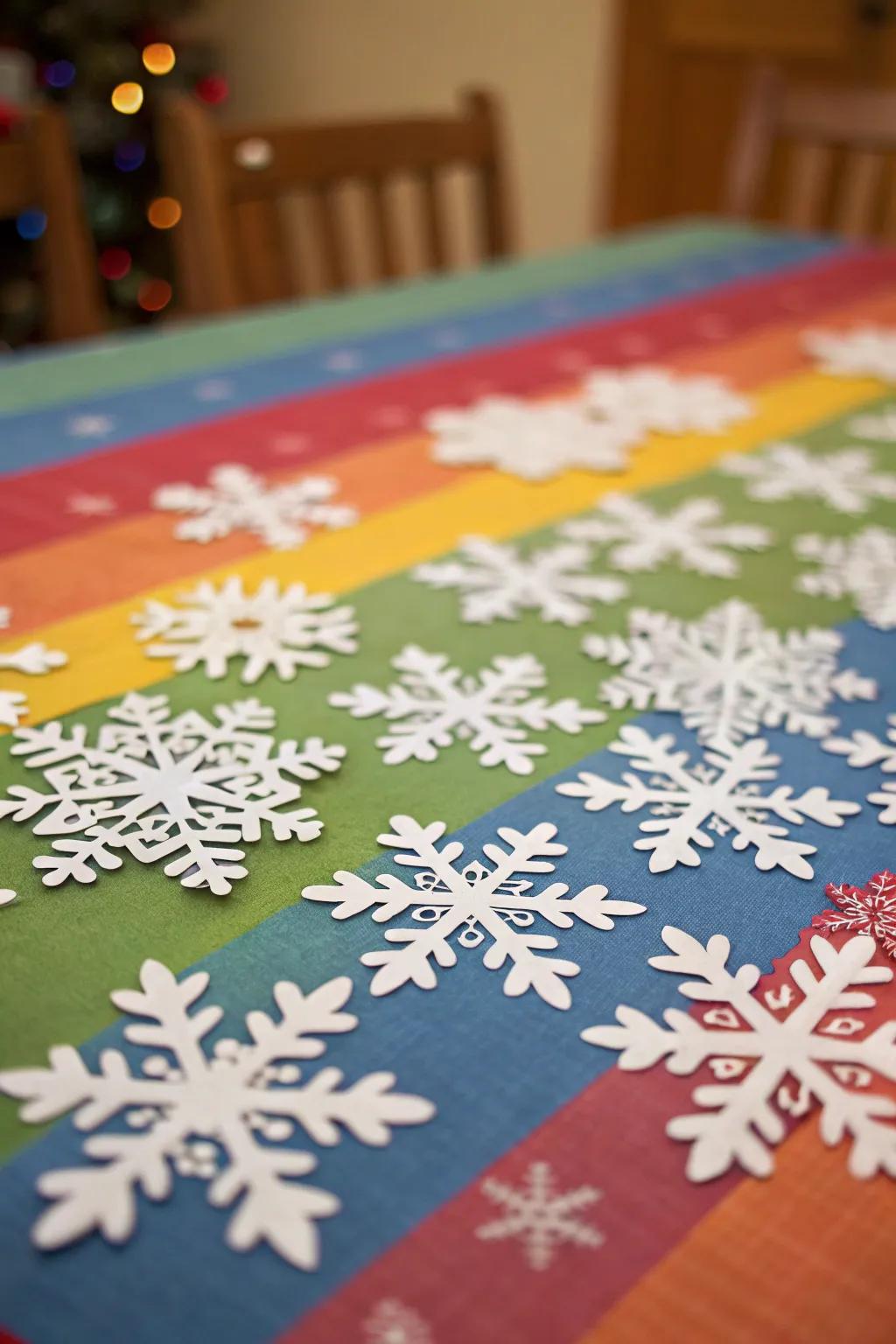 Asymmetrical designs contribute an eccentric charm to snowflake crafting.