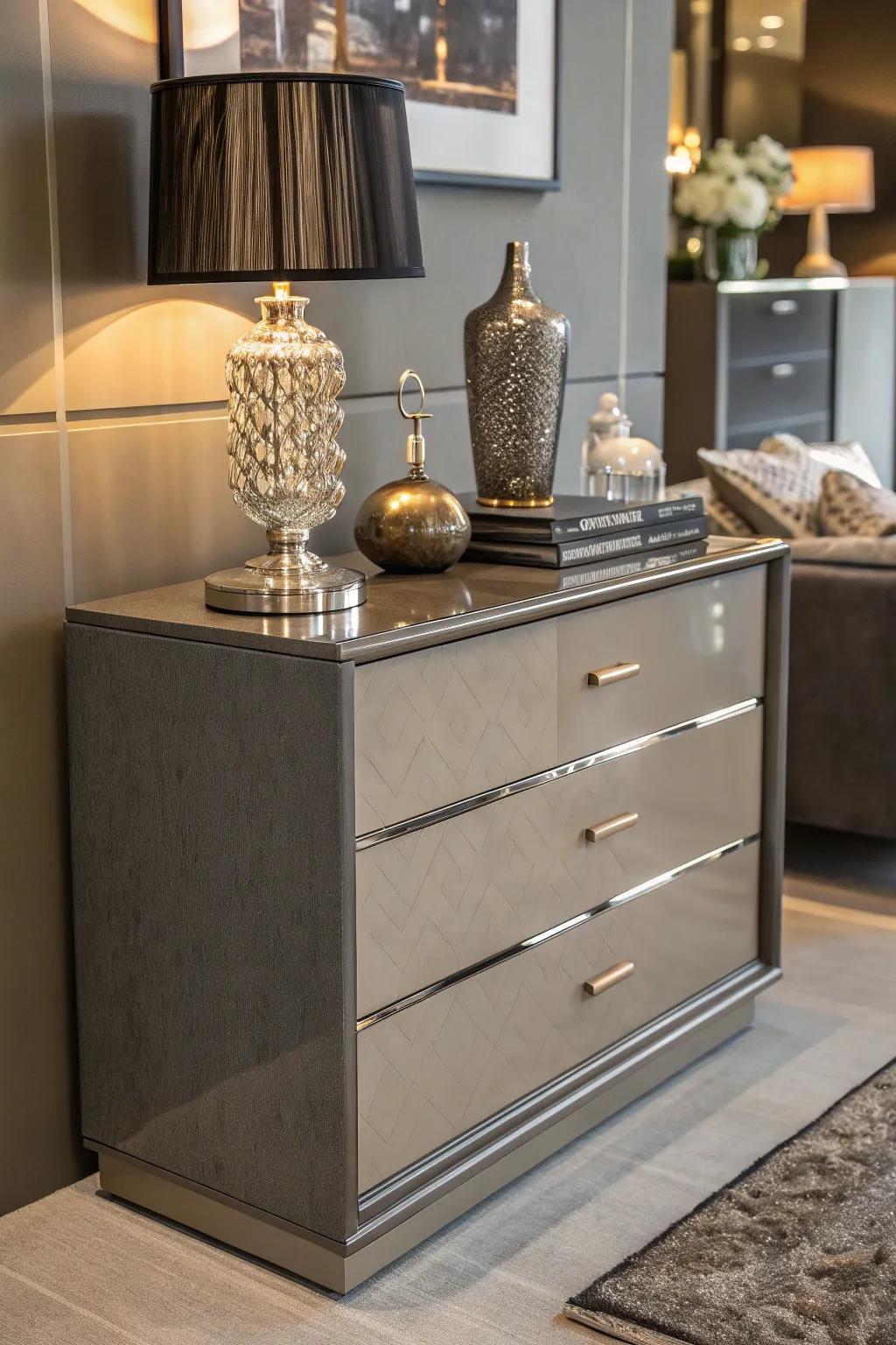 Corner drawers offer careful storage and style.