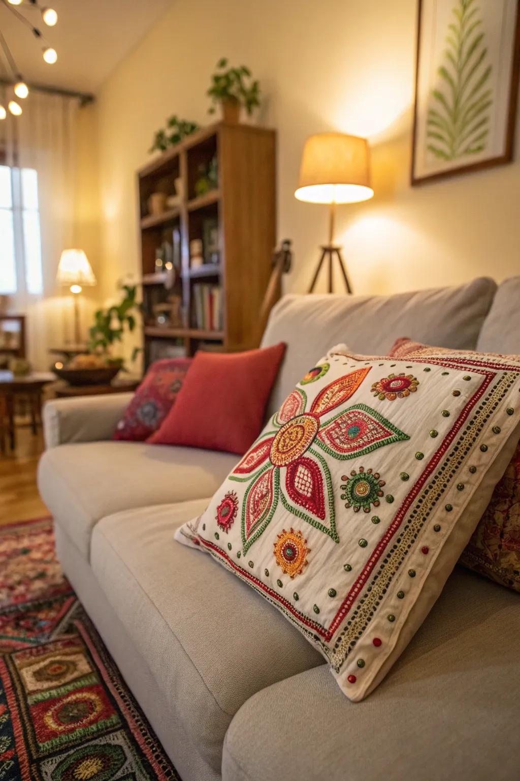 DIY projects add a personal touch to living room decor.