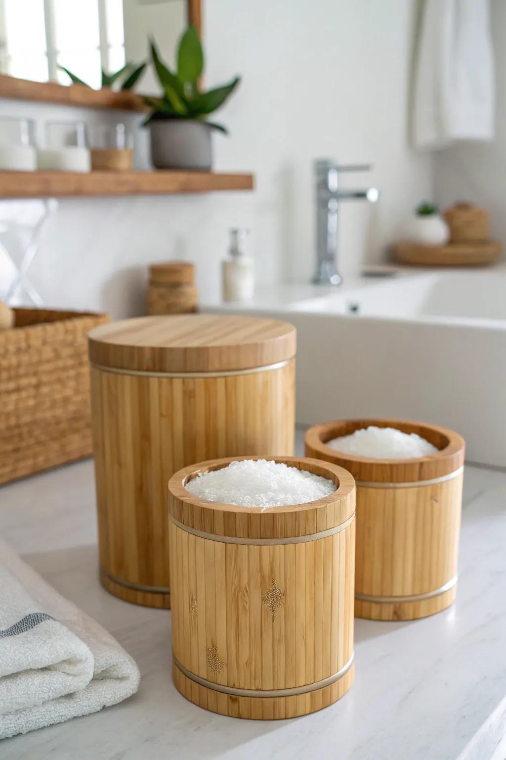 Natural elegance with bamboo Epsom salt storage