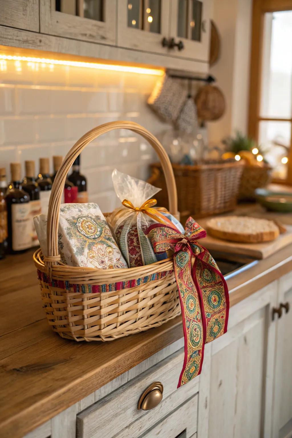 Twisted vine baskets offer a timeless charm.