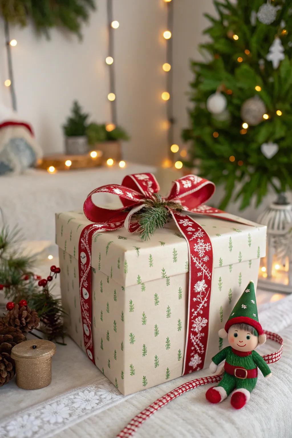 A gift box delight from the sprite brings fun and joy.