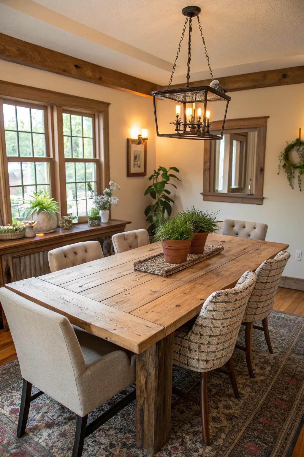 Natural materials blur the line between indoor and outdoor spaces.