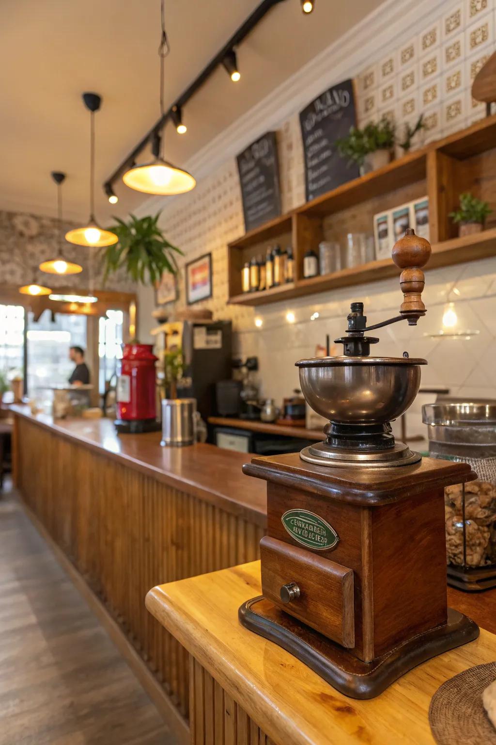 Classic elements bring a sense of nostalgia and character to your coffee bar.