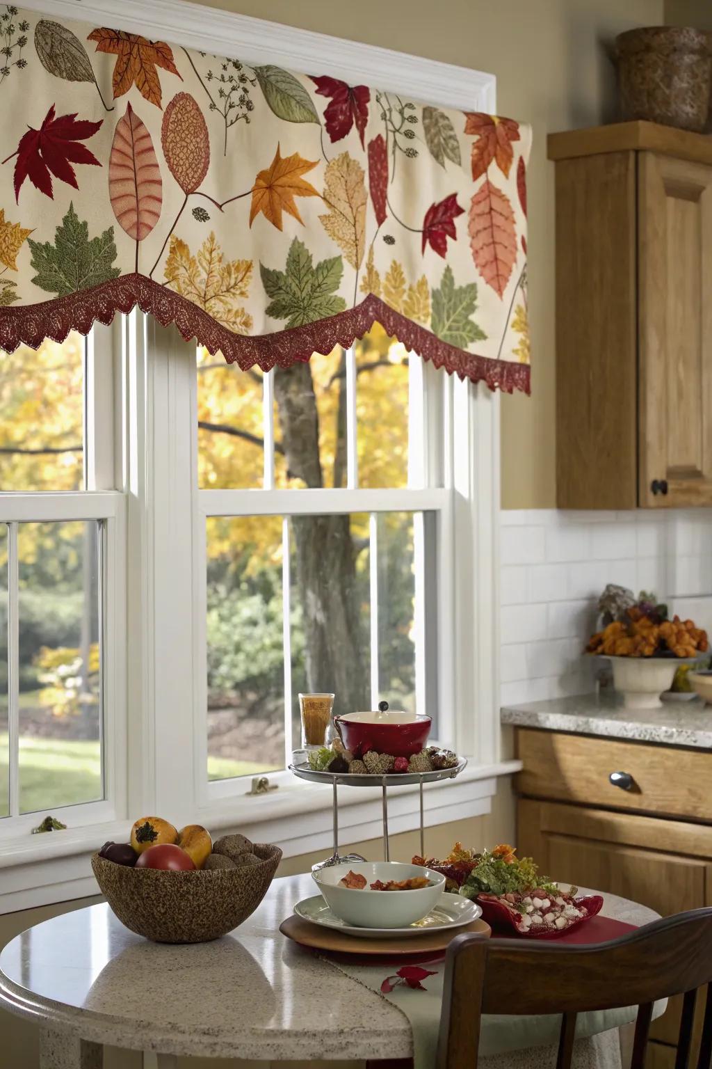 Keep it fresh with periodic valance themes.