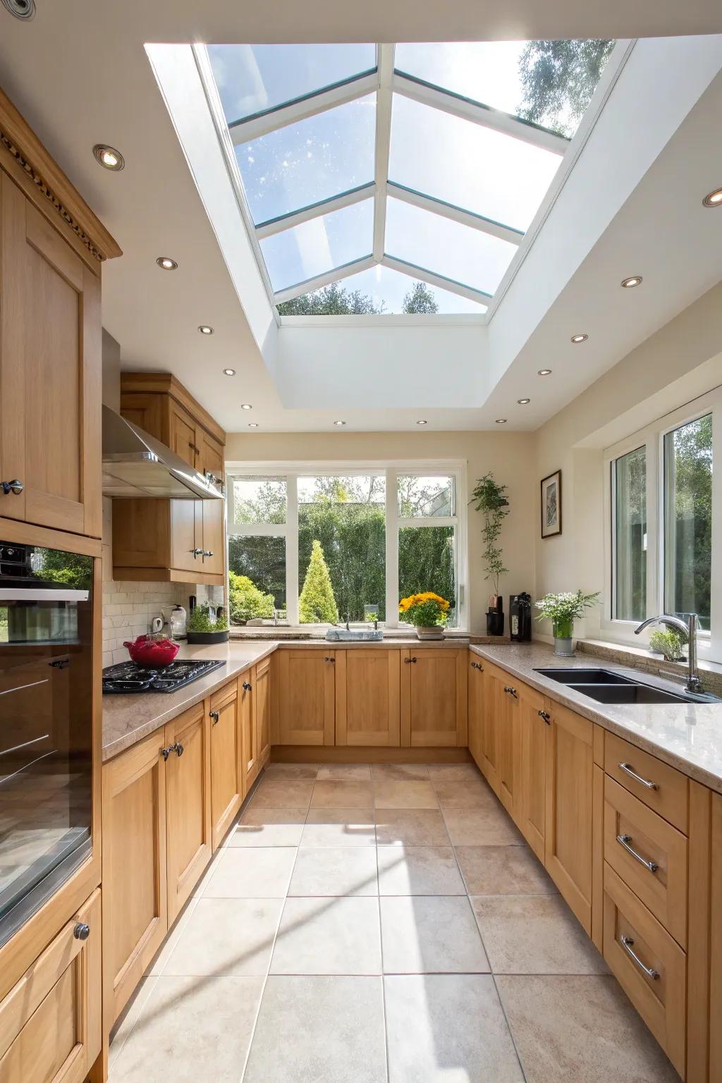 Sunlight helps you feel better in the kitchen.