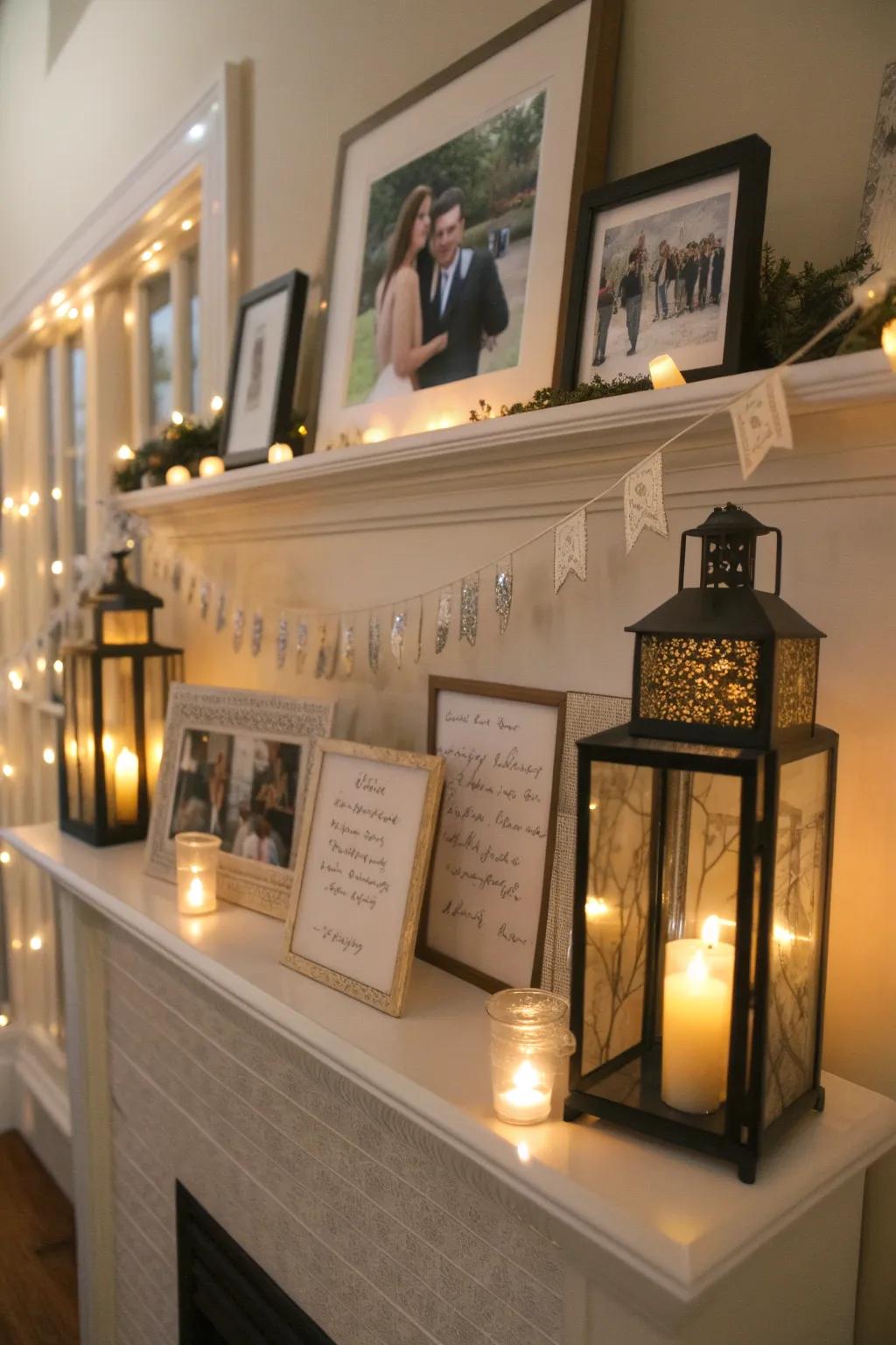 Luminaries can be personalized with photos and quotes for a unique touch.