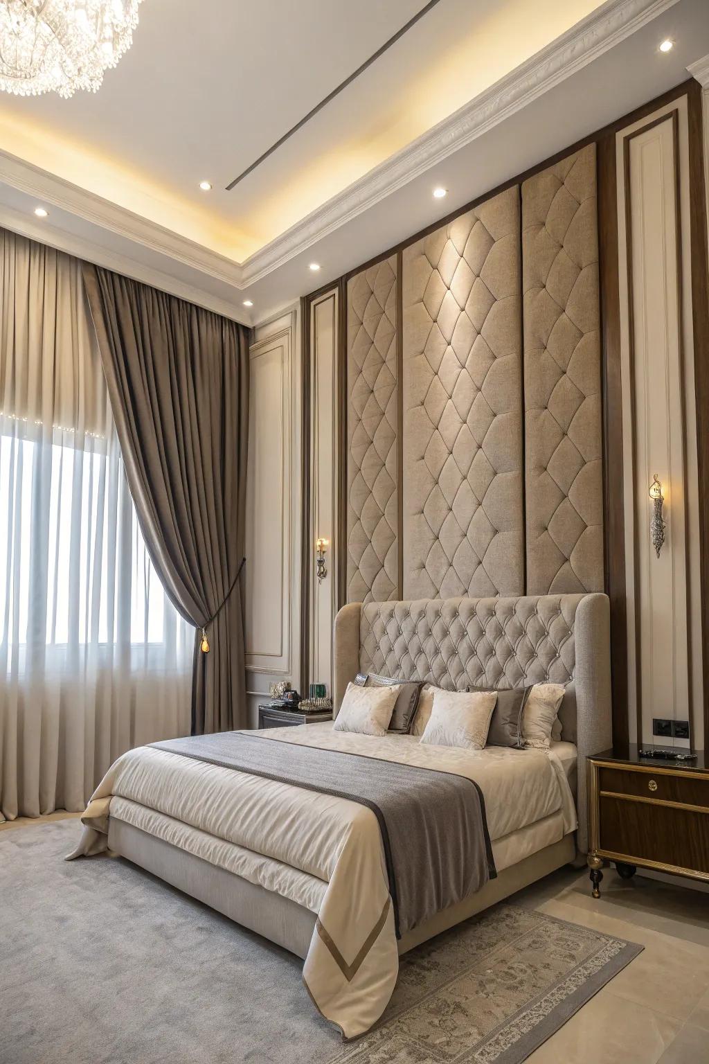Using vertical dimensions adds majesty to the room.