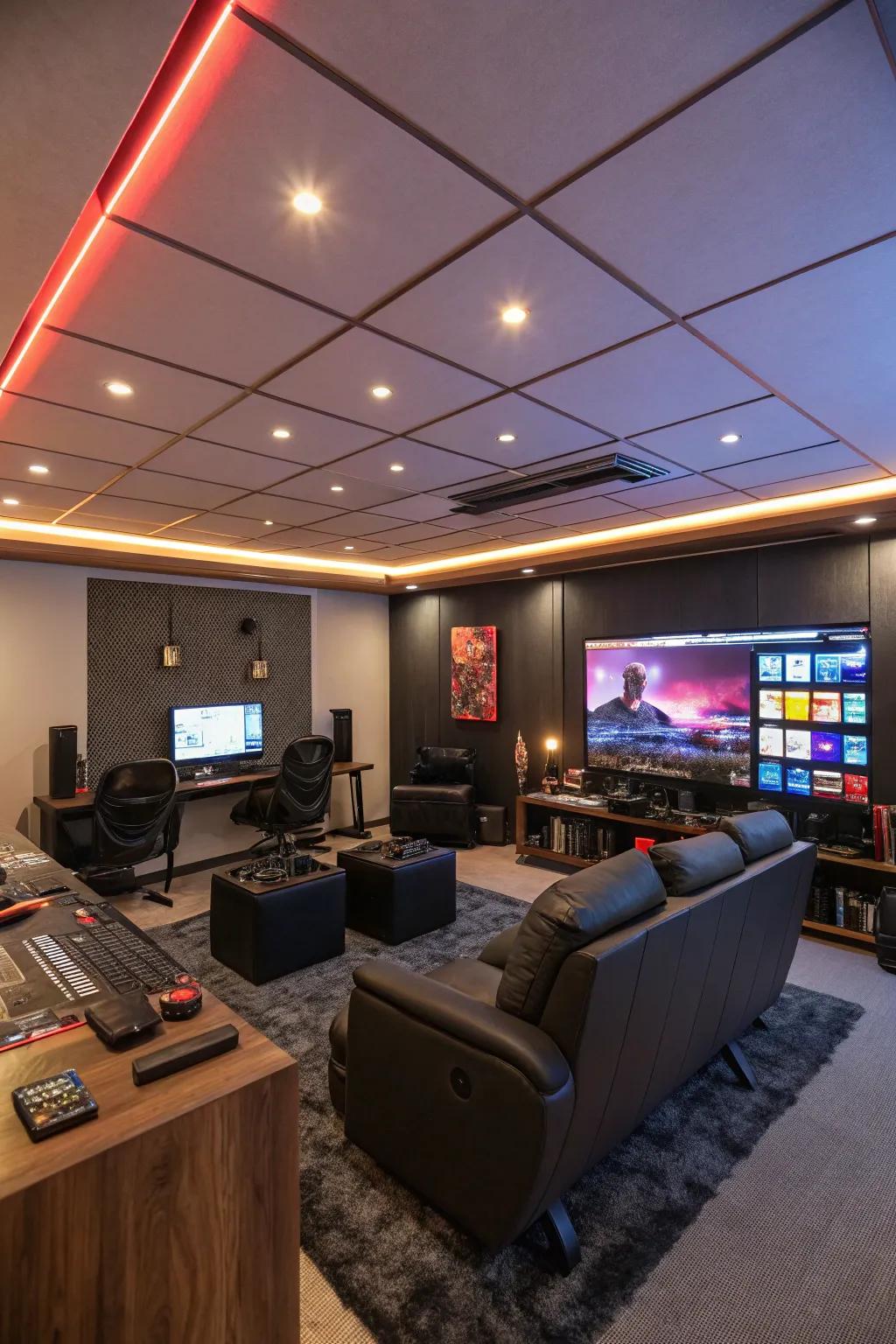 Redefine your space with ambient ceiling panels.