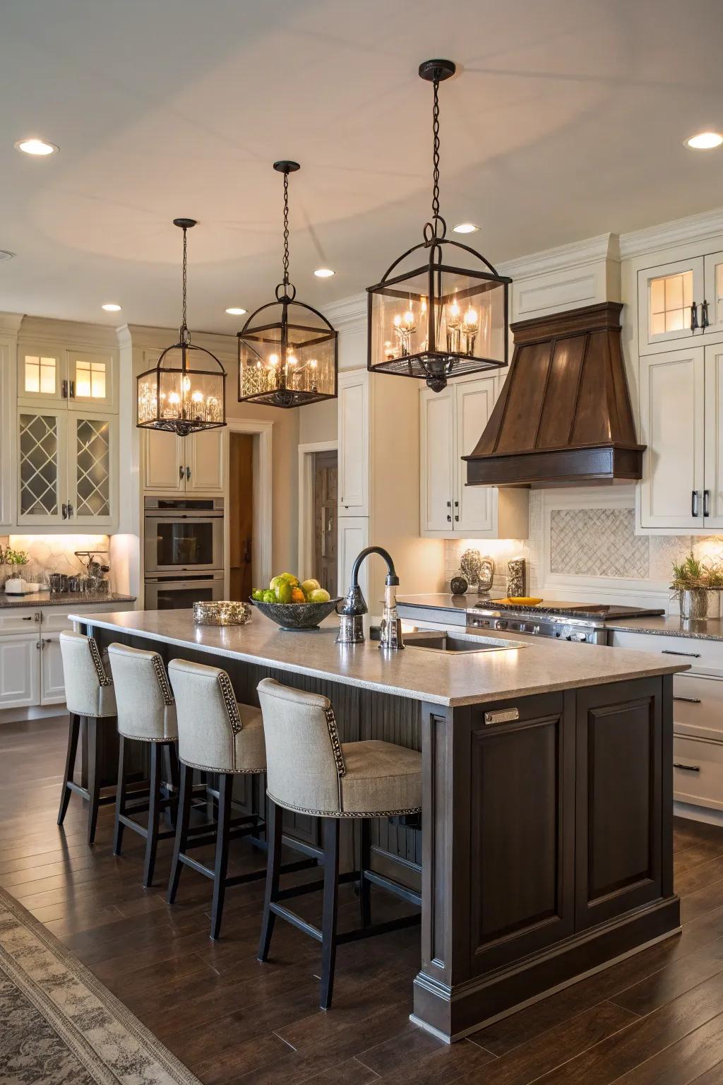 Pendant lights offer targeted illumination with a touch of style.