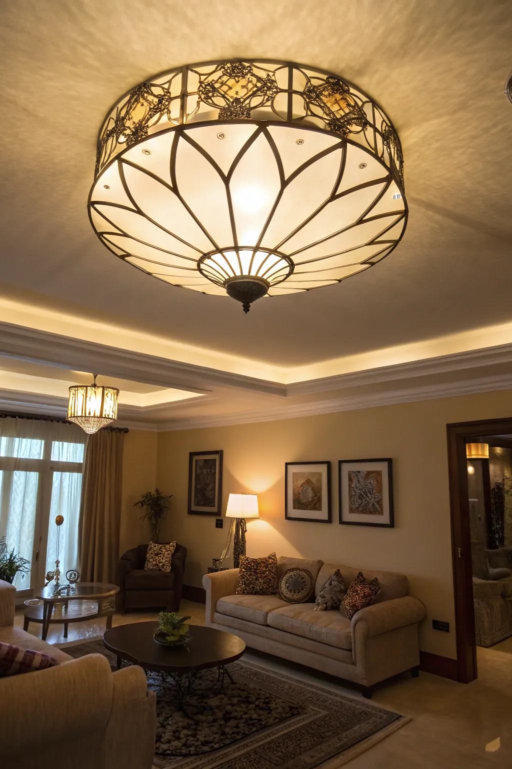 Sculptural lighting adds creative flair to your interior design.