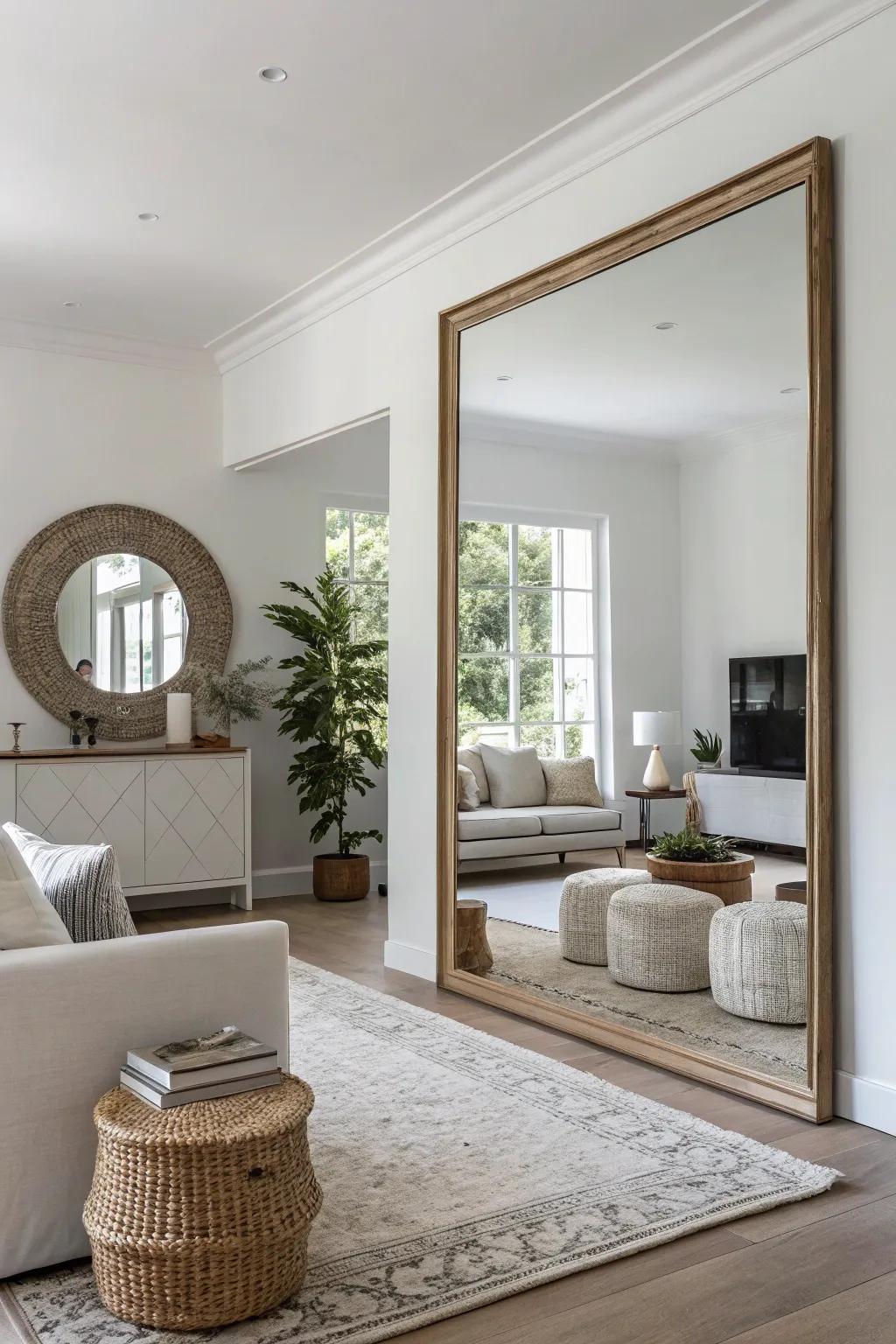 Achieve understated elegance with frameless mirrors.