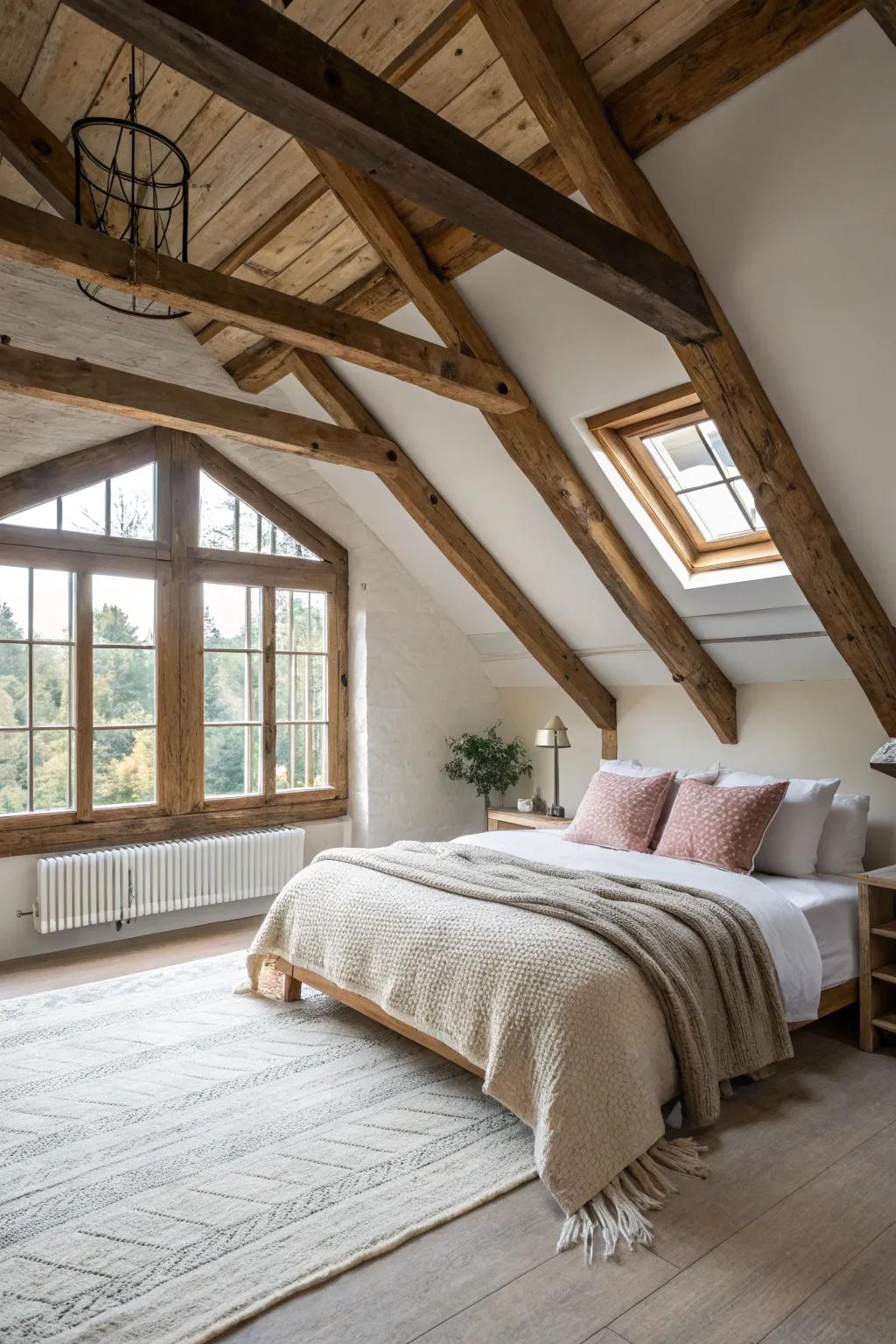 Infuse warmth and character via exposed beams.