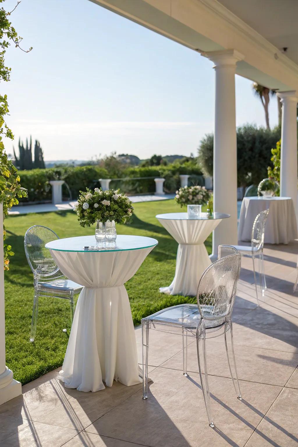 Crystal furniture brings modern style outdoors.