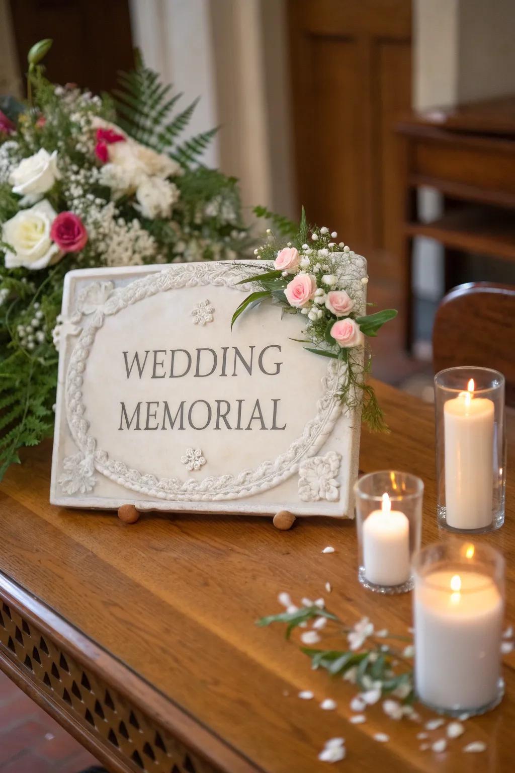 A marker furnishes a straightforward, graceful tribute to beloved relations.