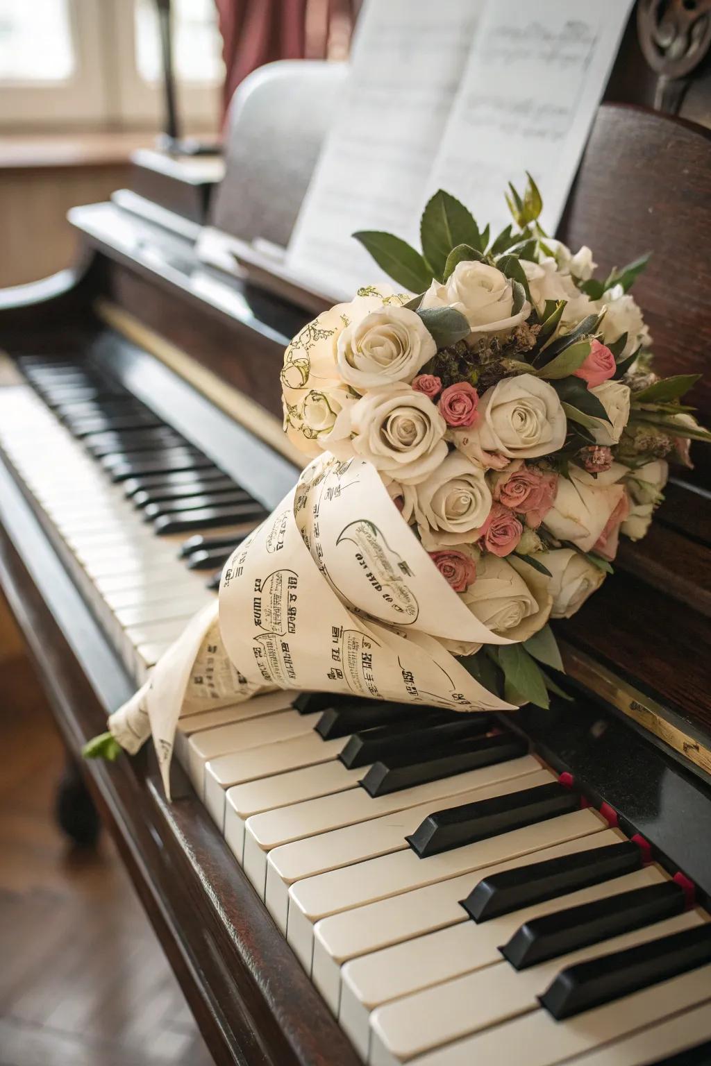 Music enthusiast bouquet, a melodious gift for music fans.