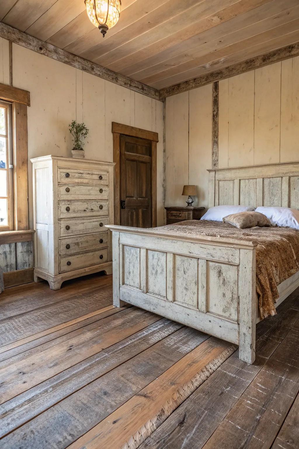 Celebrate imperfections for an authentic farmhouse atmosphere.