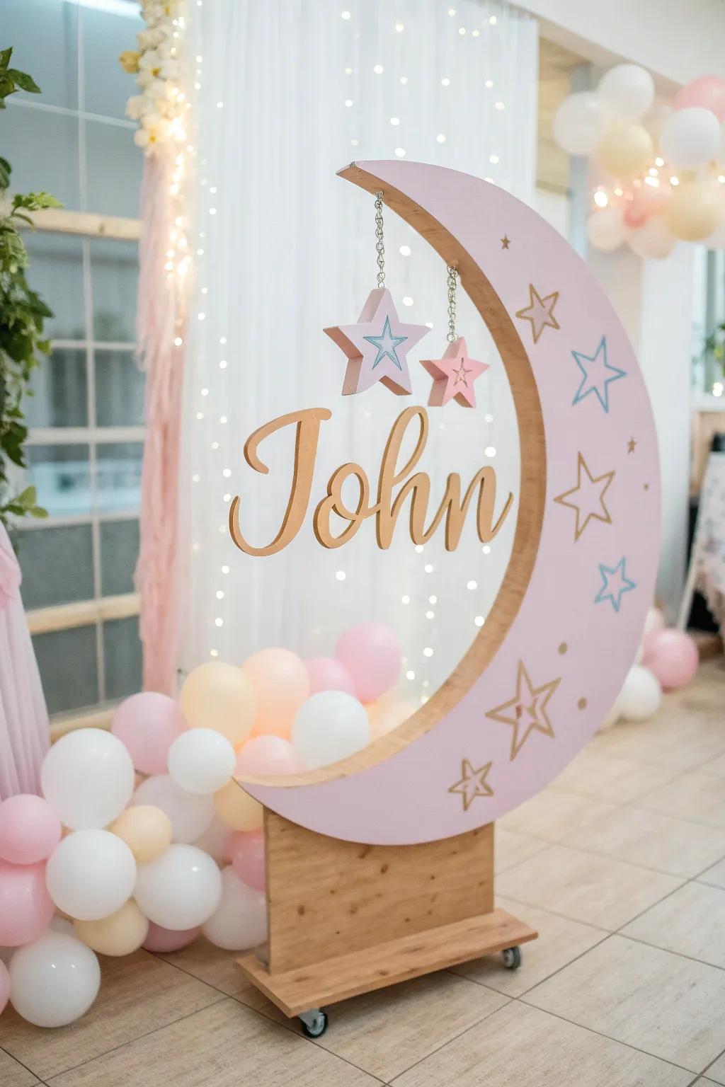 A personalized name display that adds a special touch to the decor.