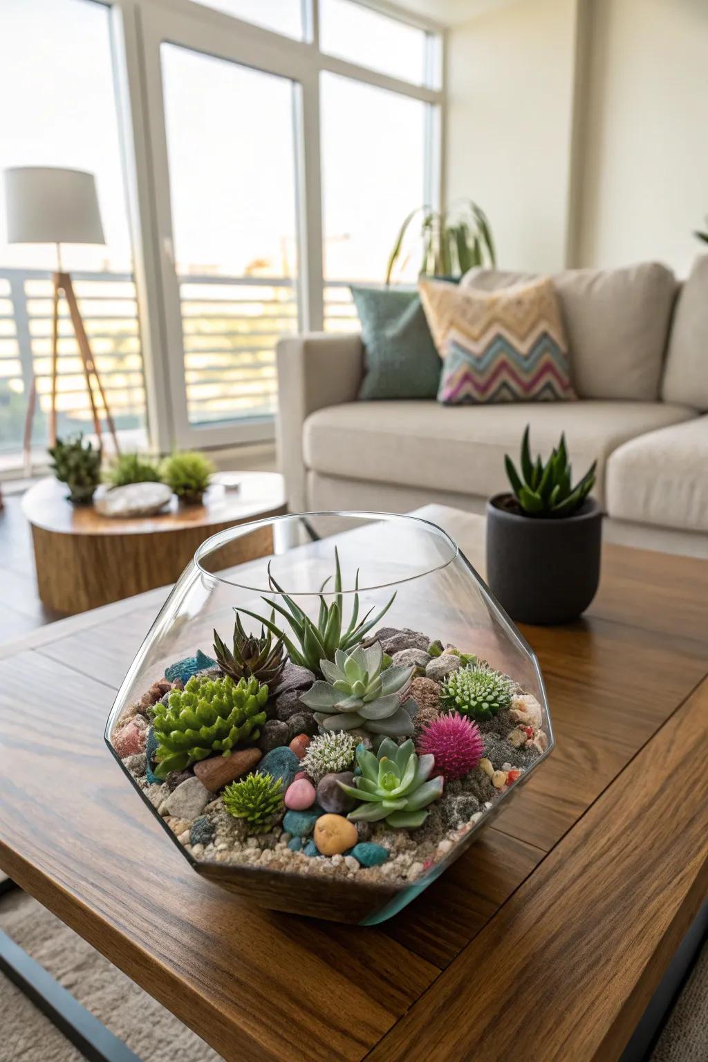 Bring the outdoors in with a stylish display.
