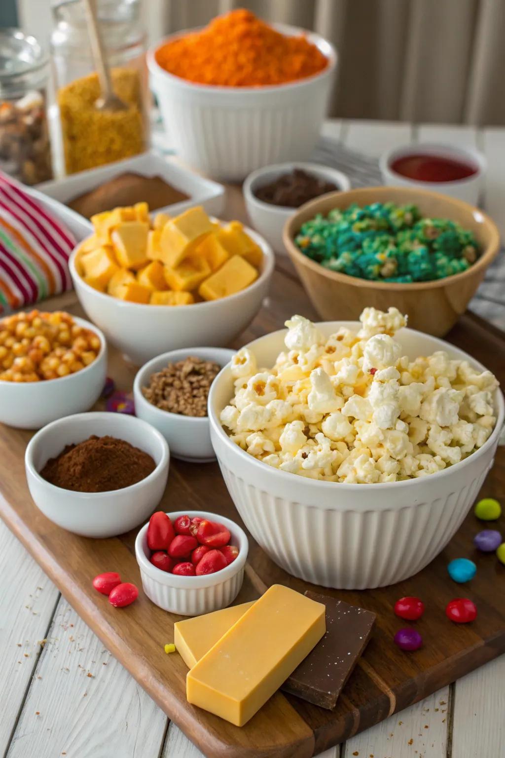 Personalize your snack with a personalized kernels station.