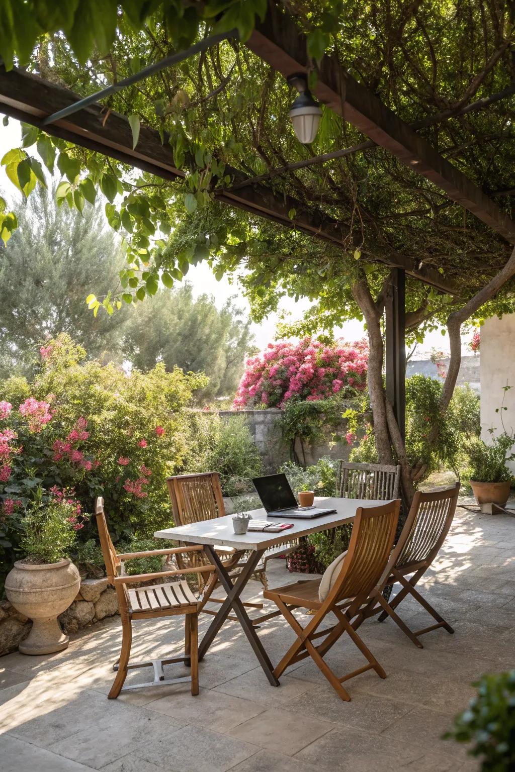 An open-air workspace providing a refreshing change of scenery.